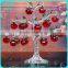 China custom made k9 red crystal apple tree for home decoration