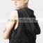 Cropped Top Hoodie Women Sleeveless Plain Dyed Black Cropped Hoodies Wholesale Custom Made