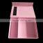 custom pink magnetic closure paper box with PVC window hair extension packaging box