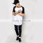 2015 Mens longline t shirt 100% cotton contrast raglan short sleeve super longline t shirt men