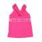 Wholesale Girls Boutique Clothes Newborn Blank Tank Top Ruffle Cotton Shirt
