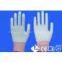 Work gloves_13G White polyester gloves with white Pu coated on palm (10-PL233)