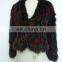 2013 latest genuine raccoon fur knitting jacket
