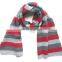Warm Muffler Winter Neckerchief 100% Acrylic Shawl for Ladies Womens Bandelet Neck Warmer Head Wear Striped Knitted Scarf