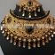 INDIAN LATEST BOLLYWOOD WHOLESALE ROYAL INSPIRED KUNDAN BEADED STONE BRIDAL ARTIFICIAL JEWELLERY/JEWELRY NECKLACE SET EARRINGS