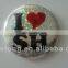 new product gifts standard size custom logo round tin plate metal button badge