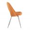 Modern furniture metal leg leisure fiberglass fabric armless dining chair