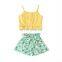 2020 Baby Girl Clothes set Summer Tracksuit For Children Clothing Girls T-shirt+Flowers Shorts Clothes set