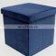 wholesale velvet square foldable folding storage pouffe stool chair ottoman