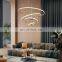 Light luxury post-modern minimalist ring chandelier line living room lamp bedroom dining simple personality creative lamps