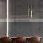 Modern minimalist kitchen bar counter strip study light luxury Nordic office led strip light dining room chandelier