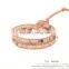 WBS2071 2016 women fashion jewelry leather bracelet with custom logo