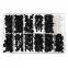 HE09 350PCS Black Car Universal Bumper Fixed Clamp Push Type Fasteners