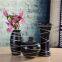 Matte Glaze Large White Stripe Sculpture Jingdezhen Ceramic Vase Decoration For Grow Fresh Flowers