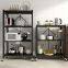 Adjustable 4 Shelf Wall Spice Rack Kitchen Storage Racks With Wheels