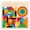 Wooden Tetri Puzzle Brain Teasers Toy Tangram Jigsaw Intelligence Colorful 3D Russian Blocks Game STEM Montessori for Baby Kids