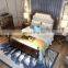 Mediterranean copper decor soft beds wood bed frame bedroom sets
