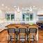 Antique White Shaker Solid Wood Storage Glass Doors Kitchen Cabinet