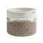 classic round shape foldable storage laundry blanket woven cotton rope basket