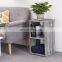 2 Tier Dark Gray Wood Crate Design Storage Shelf Organizer Bookcase Shelving