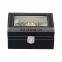 Wholesale fashion 3 slots PU leather watch storage box display leather watch box