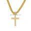 Sterling silver pave zircon iced out wholesale gold cross pendant bulk