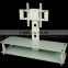 Oupusen cheap metal temperated glass tv stand