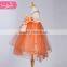 Nice design beautiful orange gift skirt tutu dress for girls