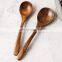 Can be customized Japanese wooden spoon creative simple kitchen tableware supplies small curved spoon oil spoon