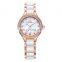 SINOBI Elegant Bracelet Ladies Wristwatch Dazzling Diamond Jewelry Watch Ceramic Images Band Quartz Watches S9581L