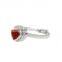 Red gemstone silver ring
