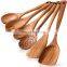 Natural Wood Utensils Kitchen Ware Cooking Utensils Set Spoons And Spatulas Wooden Spoons For Cooking Salad Fork