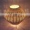 Hot Selling Rattan Japanese Style Tripod Table Lamp, Wicker Small Bedside Wicker Lamp Decorative Kid's Room Cheap Wholesale