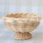 Hot Sale Footed Fraise bowls Rattan Cake Stand Tray for Table Handwoven Basket for Breakfast Wholesale