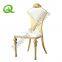 Professional factory golden stainless steel dining chair event chair