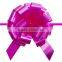 Modern Romantic and Charming Purple Satin Pom-Pom Butterfly Ribbon Pull Bow for Decoration