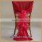 C003AA1 cheap red chiffon hood and organza chair covers for wedding / party from china