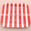 Hot new products for 2015 7 inch striped square paper plates for baby shower favors