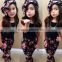 2016 girls summer princess dresses children cute floral baby clothing black cloths SD--13