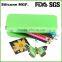  website promotion oem Silicone korean student zipper pencil case bag