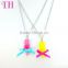 China manufacturer no harm resin strawberry cup earring chain pendant necklace