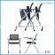 878C 2016 Luxury Office Chairs/Meeting Room Chairs With Writing Tablet /Fashionable Folding Training Chairs with wheels