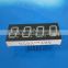 Red/ white/ blue/ green 4 digit 7-segment numeric display smd for clock