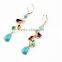 New Styles handmade Elegant Multicolor crystal Water Drop Earrings/