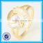 Cheap price peacock design ring fashion crystal gold peacock ring