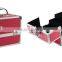 Cosmetic train case, factory direct sale cosmetic case and makeup box aluminium box, silver makeup case JH02