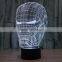 IRON MAN shape skull 3d illusion lamps acrylic Indoor USB + battery operated decorative led night light