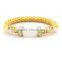 Glod Plated Elastic Design Shell Pearl Stainless Steel Bracelet for 2015