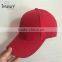 100% cotton blank baseball cap custom plain baseball cap curved brim 6 panels cap