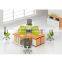 4 people melamine office desk with fixed cabinet